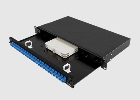 19&quot; Gestell angebrachte Faser-Optikschalttafel 24 Port-Inspektionsduplexadapter