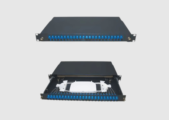 Schalttafel der Faser-1U einfache gleitende Standard-OS2 mit Adaptern Sc UPC